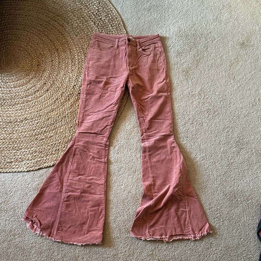 Flared salmon Pants